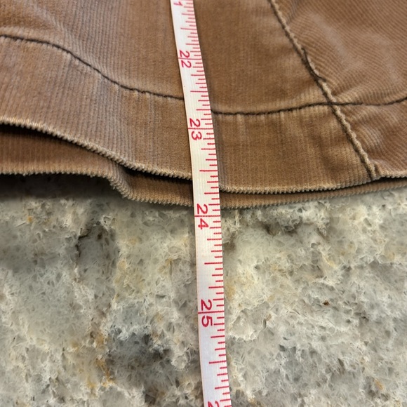 Anthropologie Louie Boho fringe skirt. Tan corduroy flounce ruffle skirt. Size 6 - Picture 10 of 10